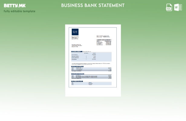 модерен стил Извештај за организација на сметката на Morgan Stanley Bank Шаблон 